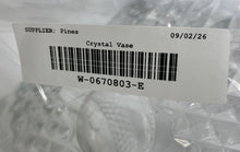 Load image into Gallery viewer, Clear Crystal Diamond Cut Glass Round Edge Tabletop Decorative Vase