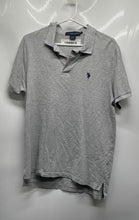 Load image into Gallery viewer, US Polo Assn. Mens Gray Short Sleeve Collared Golf Polo Shirt Size Medium