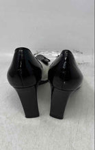 Load image into Gallery viewer, Via Spiga Womens White Black Leather Cap Toe Slip-On Pump Heels Size 8M
