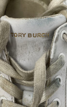 Load image into Gallery viewer, Authentic Tory Burch Womens Howell Court White Sneakers Shoes Size 11M Damaged