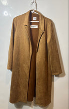 Load image into Gallery viewer, Zara Womens Brown Long Sleeve Notch Lapel Open Front Trench Coat Size S