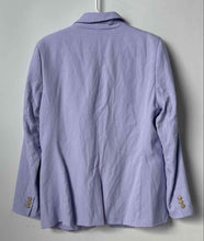 Load image into Gallery viewer, Loft Womens Light Purple Long Sleeve Pockets Notch Lapel One-Button Blazer Sz 10