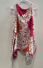 Load image into Gallery viewer, Vince Camuto Womens Multicolor Colorblock Collarless Pullover Blouse Top Size L