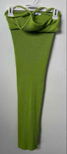 Load image into Gallery viewer, Zara Womens Green Ribbed Knitted Sleeveless Midi Bodycon Dress Size Medium