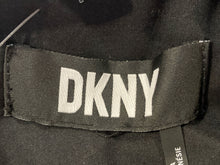 Load image into Gallery viewer, DKNY Womens Black Ruched Sleeveless V-Neck Back Zip A-Line Dress No Size