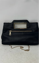 Load image into Gallery viewer, INC International Concepts Womens Black Studded Fringe Chain Strap Crossbody Bag
