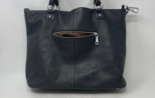 Load image into Gallery viewer, Kattee Womens Black Leather Pockets Bottom Studs Shoulder Strap Satchel Purse