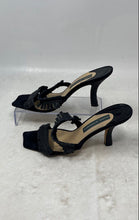 Load image into Gallery viewer, Mark Schwartz Womens Black Open Toe Slip-On Stiletto Mule Heels Size 7.5B
