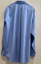 Load image into Gallery viewer, Paul Fredrick Mens Blue Non-Iron Classic Fit Long Sleeve Dress Shirt Size 19x37