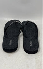 Load image into Gallery viewer, Michael Kors Womens Jet Set Black Gray Monogram Print Flip-Flop Sandals Size 10M
