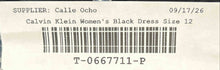Load image into Gallery viewer, Calvin Klein Womens Black Sleeveless Knee-Length Back-Zip Sheath Dress Size 12