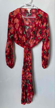 Load image into Gallery viewer, H&M Womens Multicolor Floral Balloon Long Sleeve A-Line Dress Size Medium