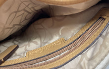 Load image into Gallery viewer, Calvin Klein Womens White Beige Monogram Print Shoulder Strap Crossbody Bag