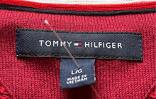 Load image into Gallery viewer, Tommy Hilfiger Mens Red Long Sleeve High Neck 1/4 Zip Pullover Sweater Size L
