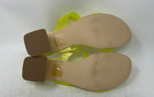 Load image into Gallery viewer, Calvin Klein Womens Neon Green Open Toe Block Slide Heels Size 9M