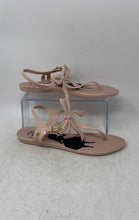 Load image into Gallery viewer, Melissa Womens Pink Alice In Wonderland Bow Buckle Thong Sandals Size 10