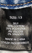 Load image into Gallery viewer, Fashion Nova Womens Blue Medium Wash Distressed Bootcut Leg Jeans Size 13 w/ Tag