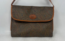 Load image into Gallery viewer, Dini Florence Womens Multicolor Paisley Print Leather Shoulder Handbag