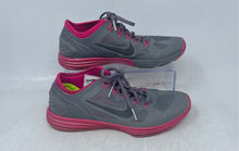 Load image into Gallery viewer, Nike Womens Lunar Hyperworkout XT+ Gray And Pink Lace-Up Sneaker Shoes Size 6