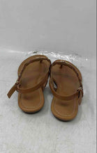 Load image into Gallery viewer, Tommy Hilfiger Womens Brown Leather Ankle Strap Thong Sandals Size 6 M