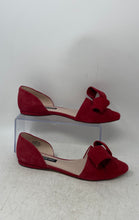 Load image into Gallery viewer, Nine West Womens Shoreside Red Leather Pointed Toe Slip-On D'Orsay Flats Size 8M