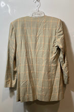 Load image into Gallery viewer, Kasper ASL Womens Beige Peach Windowpane Long Sleeve Two-Button Blazer Size 12