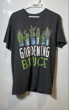 Load image into Gallery viewer, Gildan Mens Gray Graphic Print Gardening Short Sleeve Crew Neck T-Shirt Size L