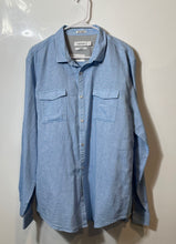 Load image into Gallery viewer, Calvin Klein Mens Blue Long Sleeve Collared Body Fit Button-Up Shirt Size XL