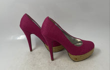 Load image into Gallery viewer, Styluxe Womens Pink Round Toe Slip-On High Stiletto Platform Heels Size 7.5