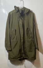 Load image into Gallery viewer, Vince Camuto Womens Green Long Sleeve Hooded Full-Zip Rain Jacket Size Medium