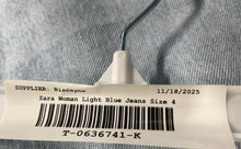 Load image into Gallery viewer, Zara Womens Light Blue Denim Light Wash Regular Fit Straight Leg Jeans Size 4