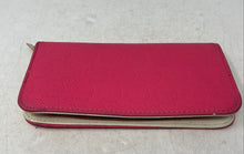 Load image into Gallery viewer, Michael Kors Womens Pink Monogram Embossed Leather Continental Zip-Around Wallet
