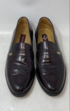 Load image into Gallery viewer, Guante Mens Brown Leather Slip-On Wingtip Formal Loafer Shoes Size 7.5