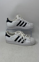 Load image into Gallery viewer, Adidas Boys Superstar C77154 White Black Leather Lace-Up Sneaker Shoes Size 4.5