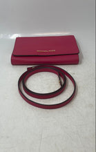 Load image into Gallery viewer, Michael Kors Womens Jet Set Pink Leather ID Window Card Holder Crossbody Bag