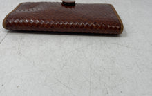 Load image into Gallery viewer, Enzo Angiolini Womens Brown Leather Credit Card Holder Zipper Bifold Wallet