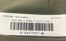 Load image into Gallery viewer, Hugo Boss Mens Green Cotton Short Sleeve Crew Neck Pullover T-Shirt Size Small