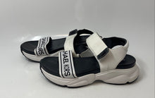 Load image into Gallery viewer, Michael Kors Womens Rooney White Black Open Toe Sports Sandals Size 9.5