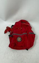 Load image into Gallery viewer, Kipling Womens Red Black Adjustable Strap Outer Pockets Zip-Around Mini Backpack