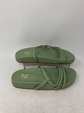 Load image into Gallery viewer, Silvia Cobos Womens Lia Green Leather Open Toe Slip-On Slides Sandals Size 7