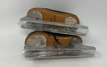 Load image into Gallery viewer, Baby Skates Kids Black Leather Lace-Up Mid Top Roller Ice Skates Size 7