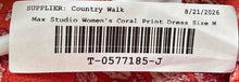 Load image into Gallery viewer, Max Studio Womens Coral Floral Print Short Sleeve Tiered Maxi Dress Size M