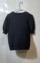 Load image into Gallery viewer, Karl Lagerfeld Paris Womens Black Short Sleeve Knitted Pullover Sweater Size S