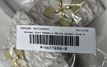 Load image into Gallery viewer, Michael Kors Womens White Signature Print Slip-On Slide Sandals Size 8M