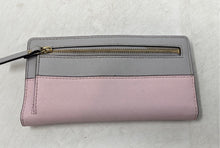 Load image into Gallery viewer, Kate Spade New York Womens Gray And Pink Leather Card Holder Bi-Fold Wallet