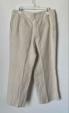 Load image into Gallery viewer, Loft Womens Beige Pleated Front Slash Pocket Wide-Leg Cropped Pants Size 8P