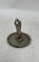 Load image into Gallery viewer, Classic Collectible EP Zinc Alloy Silver Tone Cat Small Ring Holder
