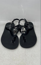 Load image into Gallery viewer, Michael Kors Womens Mallory Black Jelly Flat Thong Sandals Size 10