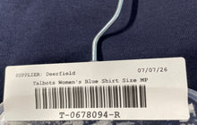 Load image into Gallery viewer, Talbots Womens Blue Cotton Sleeveless Round Neck Pullover Tank Top Size MP