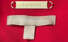 Load image into Gallery viewer, Talbots Womens Red Long Sleeve Pockets Notch Lapel Tuxedo Blazer Size 8